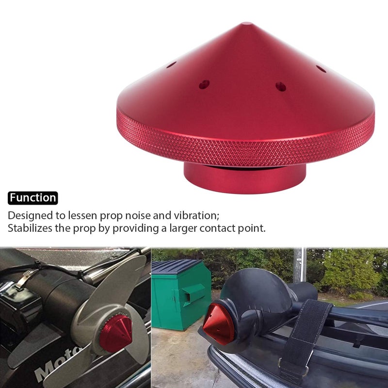 Yoursme Eliminator Trolling Motor Prop Nut #GFEL-MK-BK-DP Compatible with MinnKota 80, 101 and 112 Replace for T-H Marine Red - Image 3
